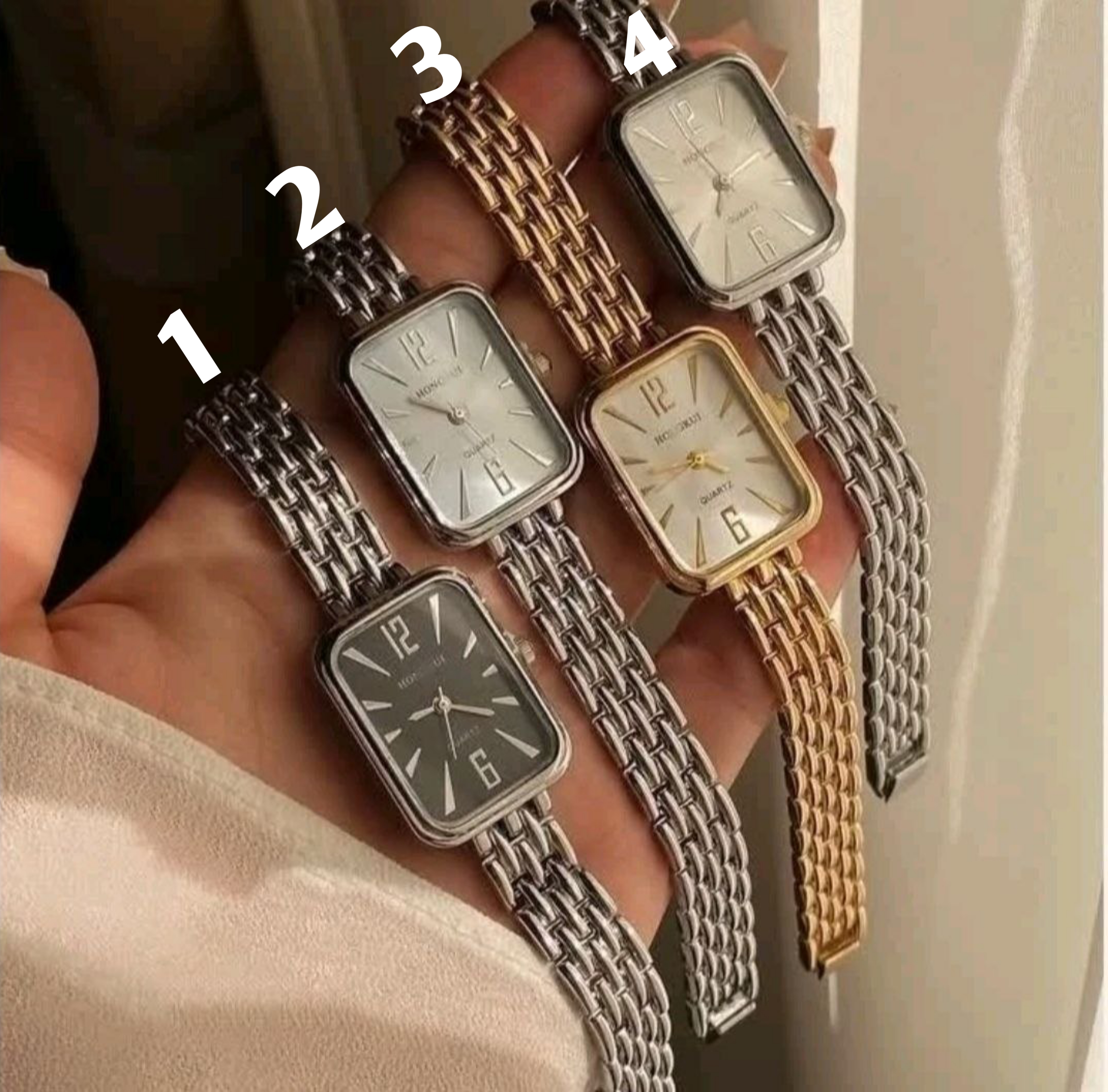 ساعت مچی زنانه هانگری مدل صفحه مستطیل