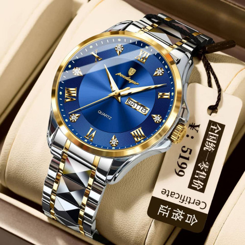 ساعت مچی مردانه اورجینال پوداگار poedgar رنگ ثابت صفحه سرمه ای