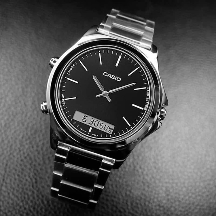 ساعت مچی مردانه عقربه ای و دیجیتالی رنگ ثابت