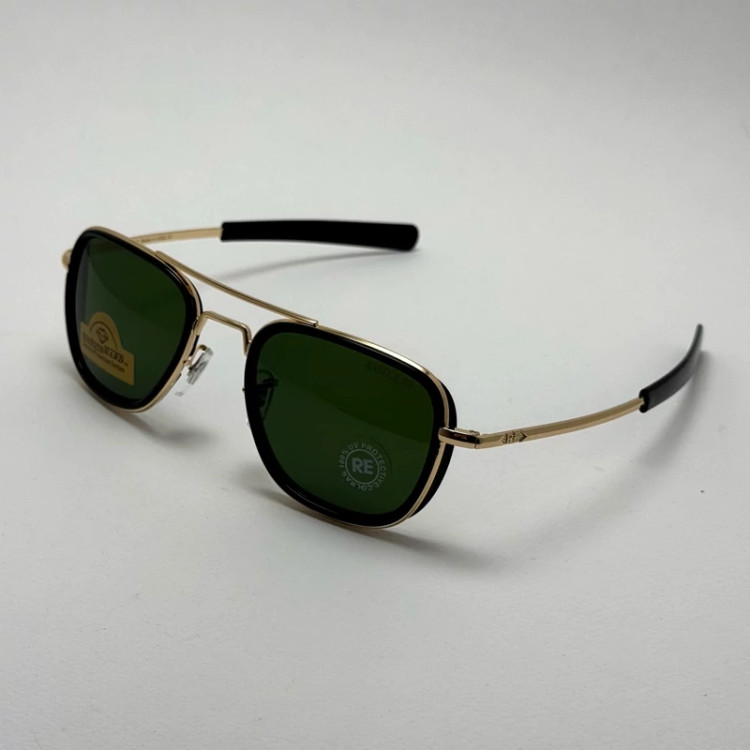 تصویر عینک آفتابی خلبانی فیوژن رندولف شیشه سنگ آنتی رفلکس سبز طلایی فول پک RANDOLPH FUSION 24K GOLD