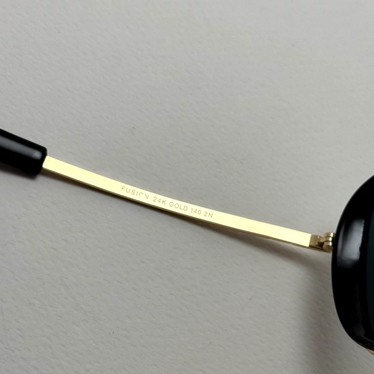 تصویر عینک آفتابی خلبانی فیوژن رندولف شیشه سنگ آنتی رفلکس سبز طلایی فول پک RANDOLPH FUSION 24K GOLD