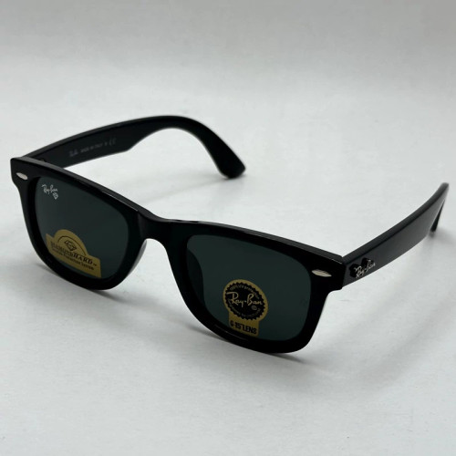 تصویر عینک آفتابی ویفرر ریبن reyban شیشه سنگ مشکی براق عدسی مشکی سایز 50 به همراه پک کامل اورجینال RB 2140