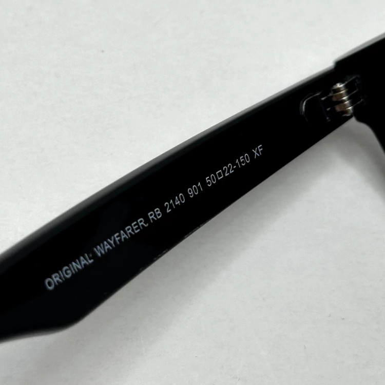 تصویر عینک آفتابی ویفرر ریبن reyban شیشه سنگ مشکی براق عدسی مشکی سایز 50 به همراه پک کامل اورجینال RB 2140