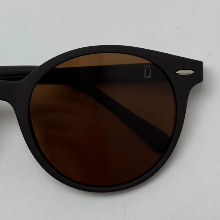 تصویر عینک آفتابی پلاریزه اوگا مورل OGA MOREL گرد قهوه ای