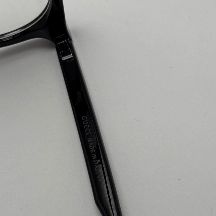 تصویر فریم عینک طبی بلوکات گوچی GUCCI گرد مشکی