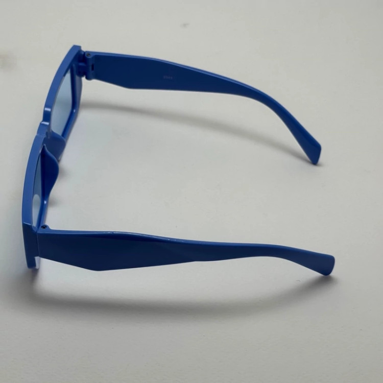 تصویر عینک آفتابی و شب پرادا PRADA مستطیلی آبی کد 2343