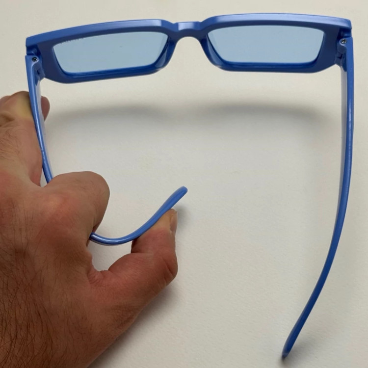 تصویر عینک آفتابی و شب پرادا PRADA مستطیلی آبی کد 2343