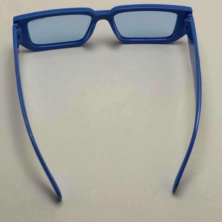 تصویر عینک آفتابی و شب پرادا PRADA مستطیلی آبی کد 2343