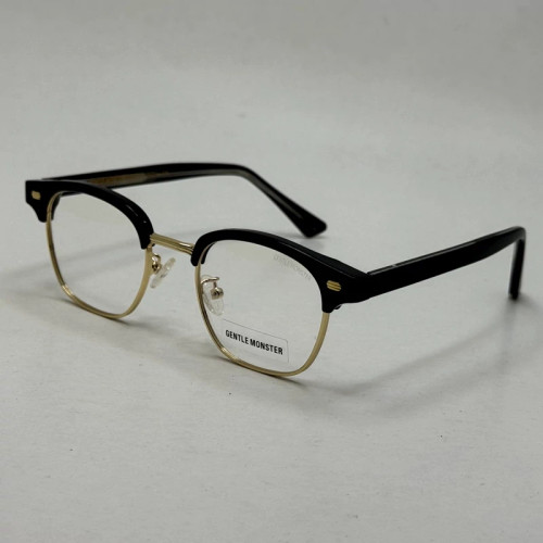 تصویر فریم عینک طبی بلوکات کلاب مستر برند جنتل مانستر دسته سیم کره ای طلایی مشکی