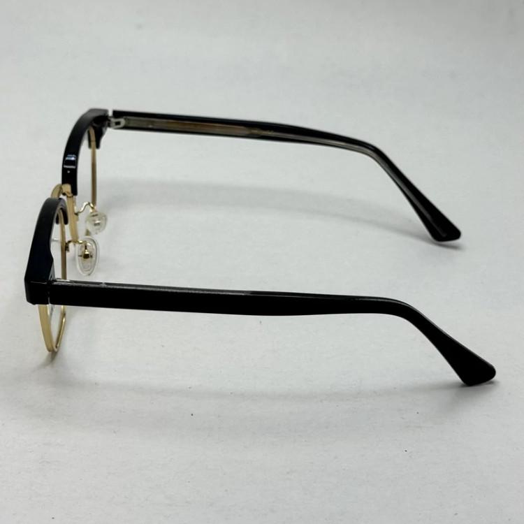 تصویر فریم عینک طبی بلوکات کلاب مستر برند جنتل مانستر دسته سیم کره ای طلایی مشکی