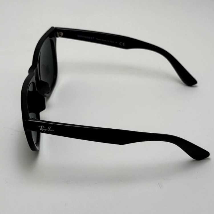 تصویر عینک آفتابی ریبن ویفرر شیشه سنگ مشکی براق به همراه پک کامل ریبن Rayban WAYFARER RB 2140 سایز 54