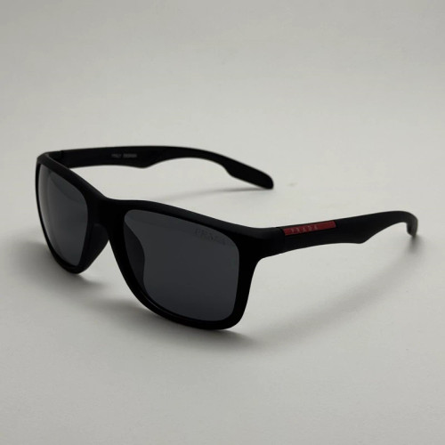 تصویر عینک آفتابی مستطیلی پرادا تمام مشکی کد 92