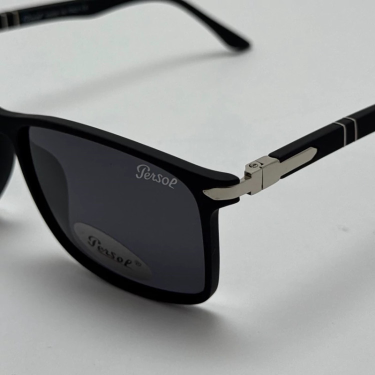 تصویر عینک آفتابی پلاریزه پرسول PERSOL مستطیلی لولا فنری کد P 8011