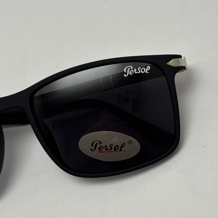 تصویر عینک آفتابی پلاریزه پرسول PERSOL مستطیلی لولا فنری کد P 8011