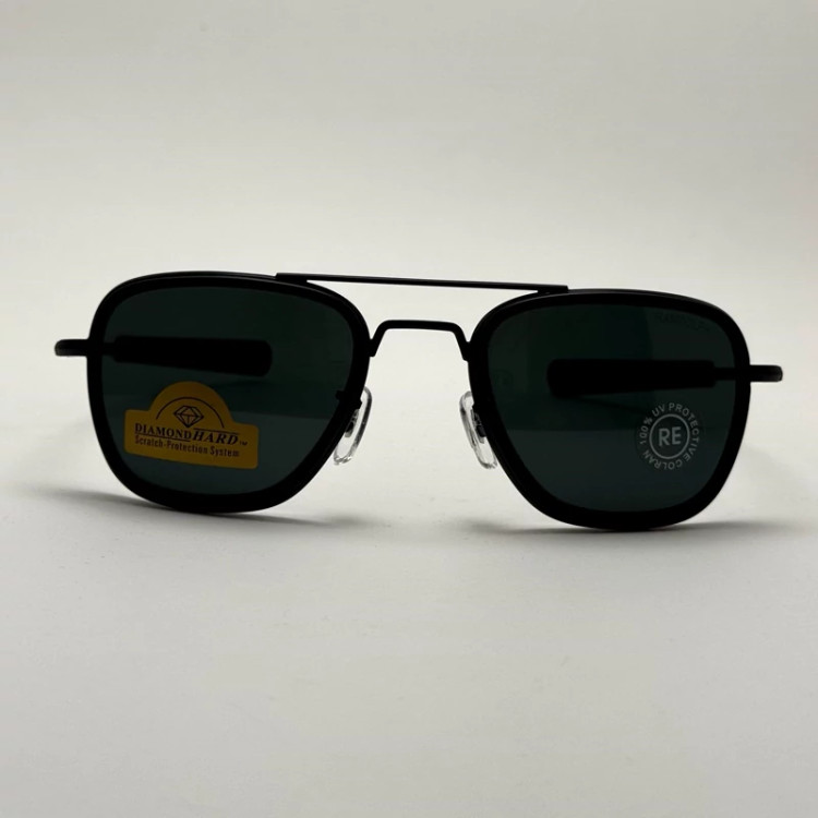 تصویر عینک آفتابی خلبانی فیوژن رندولف شیشه سنگ آنتی رفلکس تمام مشکی فول پک RANDOLPH FUSION 24K