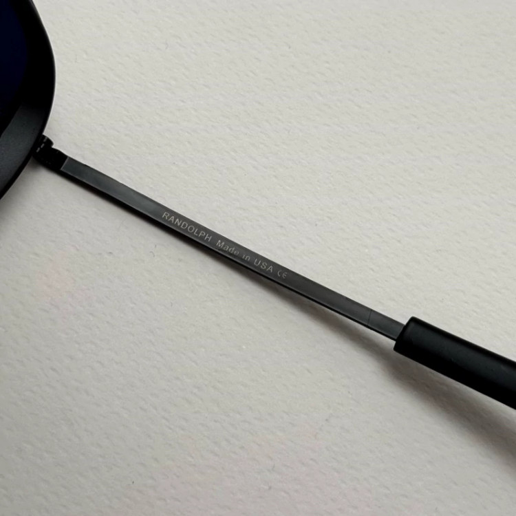 تصویر عینک آفتابی خلبانی فیوژن رندولف شیشه سنگ آنتی رفلکس تمام مشکی فول پک RANDOLPH FUSION 24K