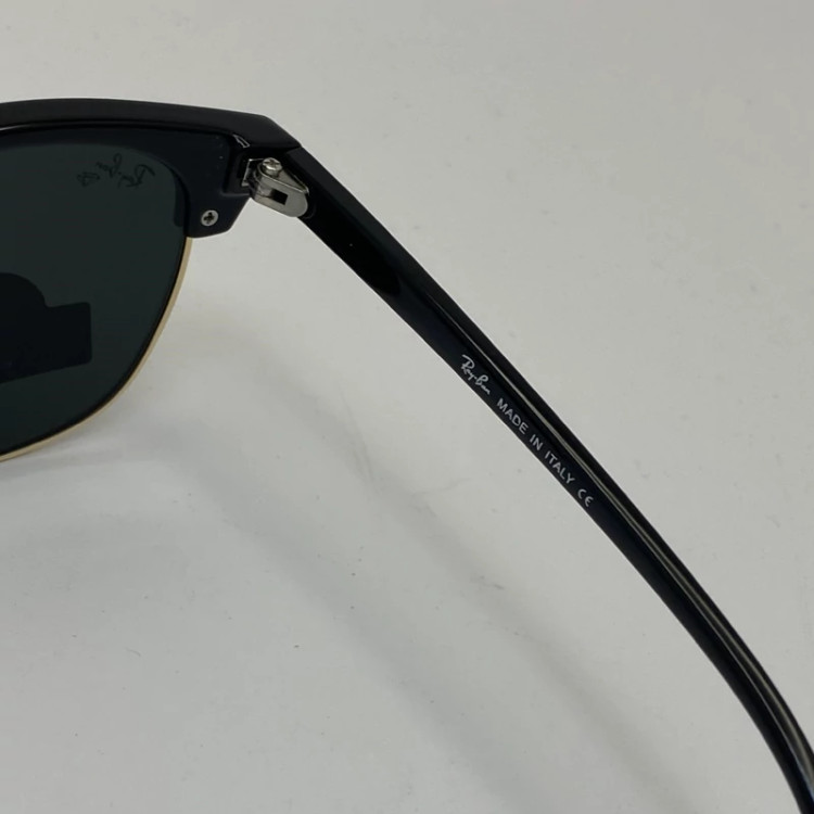 تصویر عینک ریبن rayban کلاب مستر شیشه سنگ مشکی طلایی RB 3016 با پک کامل اورجینال ریبن (جعبه،کیف،دستمال نانو،شناسنامه،کاتالوگ)