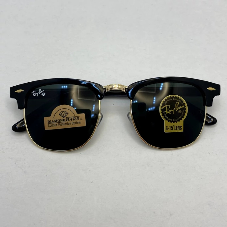 تصویر عینک آفتابی ریبن reyban کلاب مستر شیشه سنگ مشکی rb 3016 به همراه پک کامل اورجینال