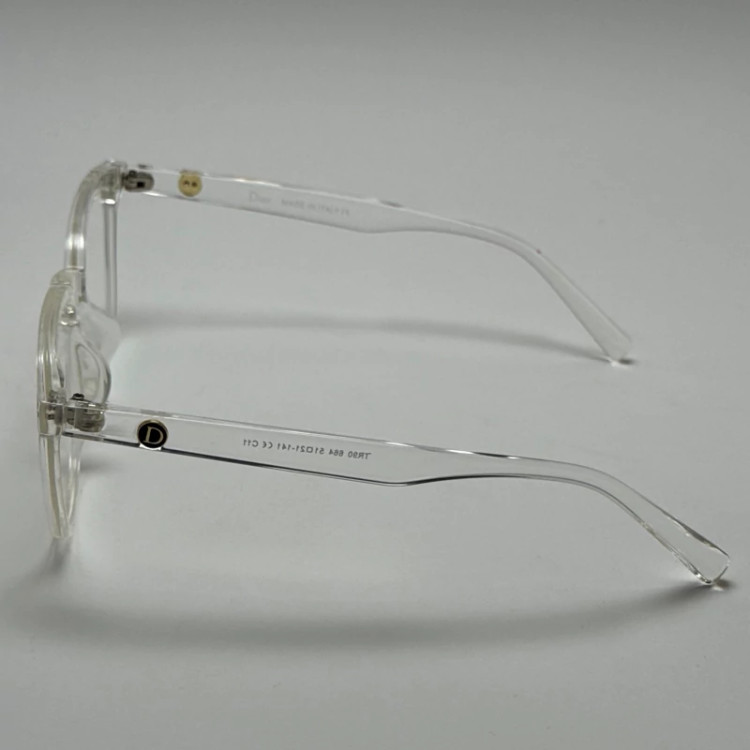 تصویر فریم عینک بلوکات طبی دیور DIOR کریستالی tr90 نرم و سبک به همراه کاور پارچه ای و دستمال - عینک کار با کامپیوتر و موبایل