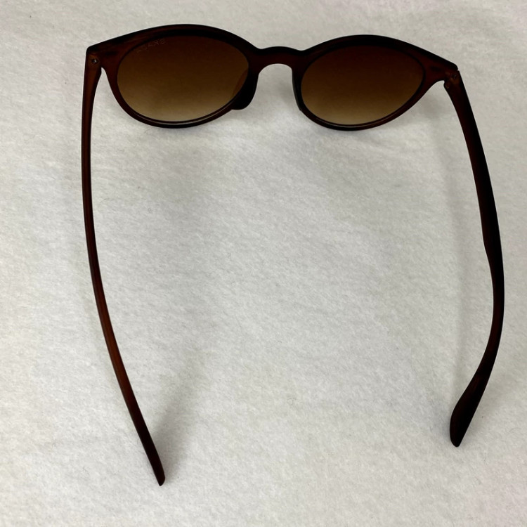 تصویر عینک گرد اسکادا skada قهوه ای مات محافظ کامل uv400 مناسب آقایان و بانوان به همراه کاور و دستمال نانو مخصوص عینک