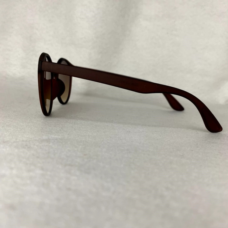 تصویر عینک گرد اسکادا skada قهوه ای مات محافظ کامل uv400 مناسب آقایان و بانوان به همراه کاور و دستمال نانو مخصوص عینک