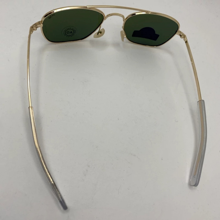 تصویر عینک AO آمریکن اپتیکال شیشه سنگ سبز با پک کامل اورجینال سایز 54