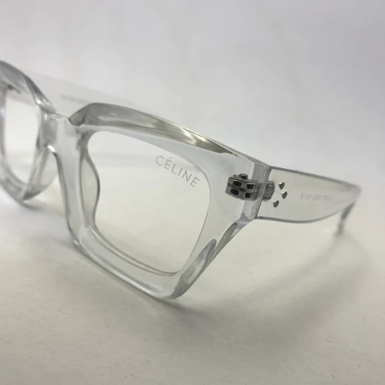 تصویر فریم عینک طبی شفاف بی رنگ سلین CELINE به همراه کاور پارچه ای و دستمال نانو رایگان