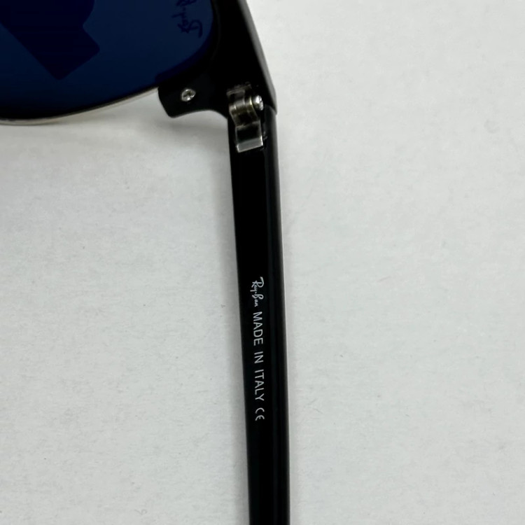 تصویر عینک آفتابی کلاب مستر ریبن rayban شیشه سنگ مشکی فریم نقره ای به همراه پک کامل RB 3016