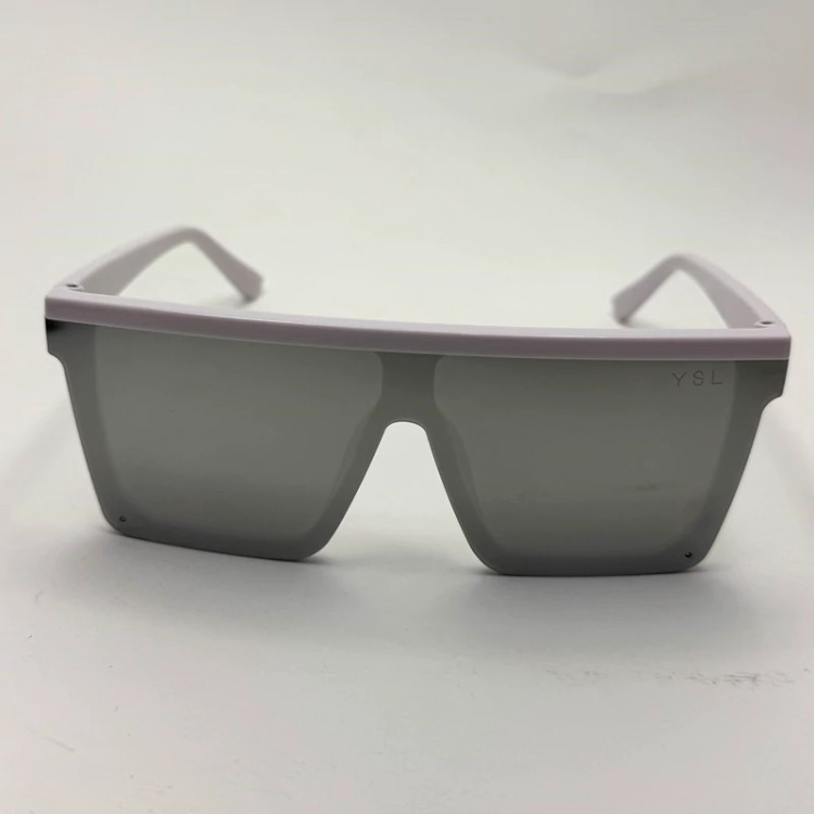 تصویر عینک آفتابی ysl سفید آیینه ای کد 2001