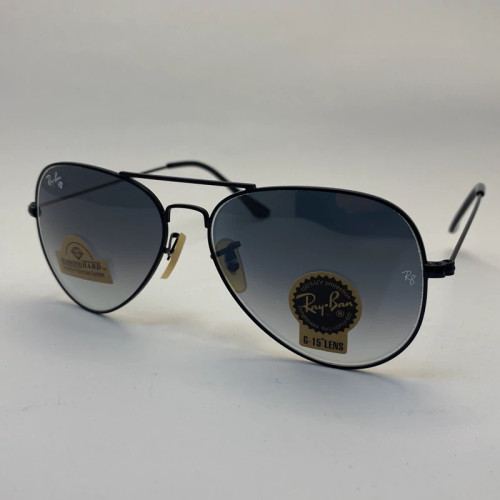 تصویر عینک ریبن خلبانی شیشه سنگ طوسی با پک کامل اورجینال