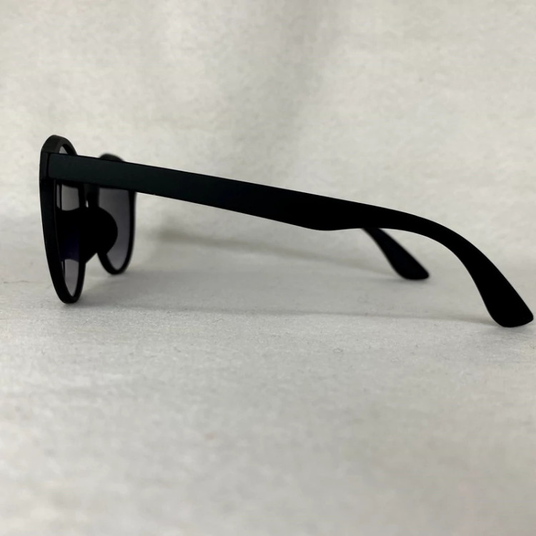 تصویر عینک گرد اسکادا skada مشکی مات محافظ کامل uv400 مناسب آقایان و بانوان به همراه کاور و دستمال نانو مخصوص عینک