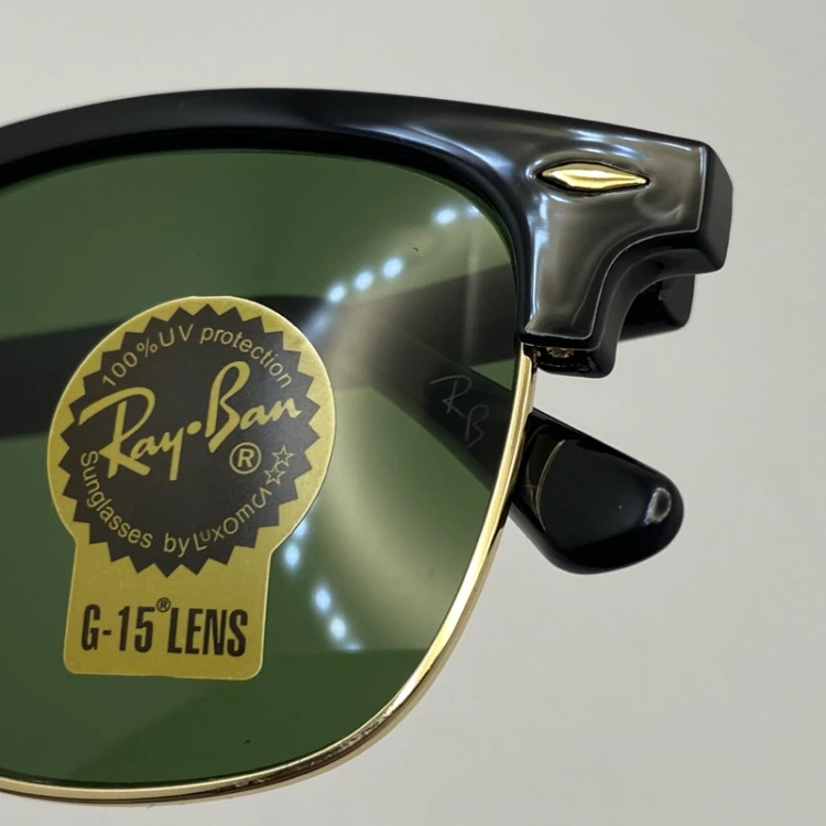 تصویر عینک آفتابی ریبن کلاب مستر شیشه سنگ سبز RB3016