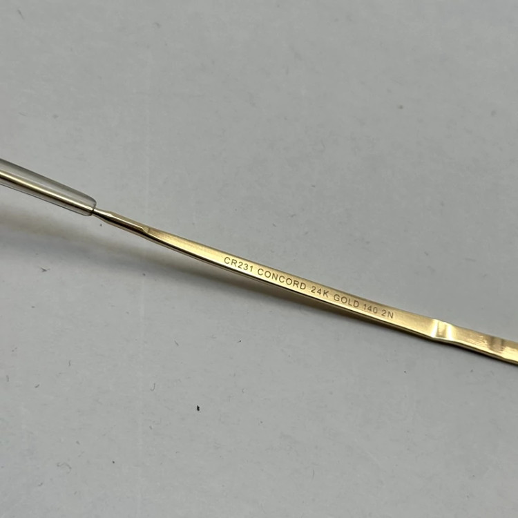 تصویر عینک آفتابی خلبانی رندولف شیشه سنگ مدل کانکورد آنتی رفلکس مشکی فریم طلایی فول پک RANDOLPH AVIATOR CR 231 24K GOLD