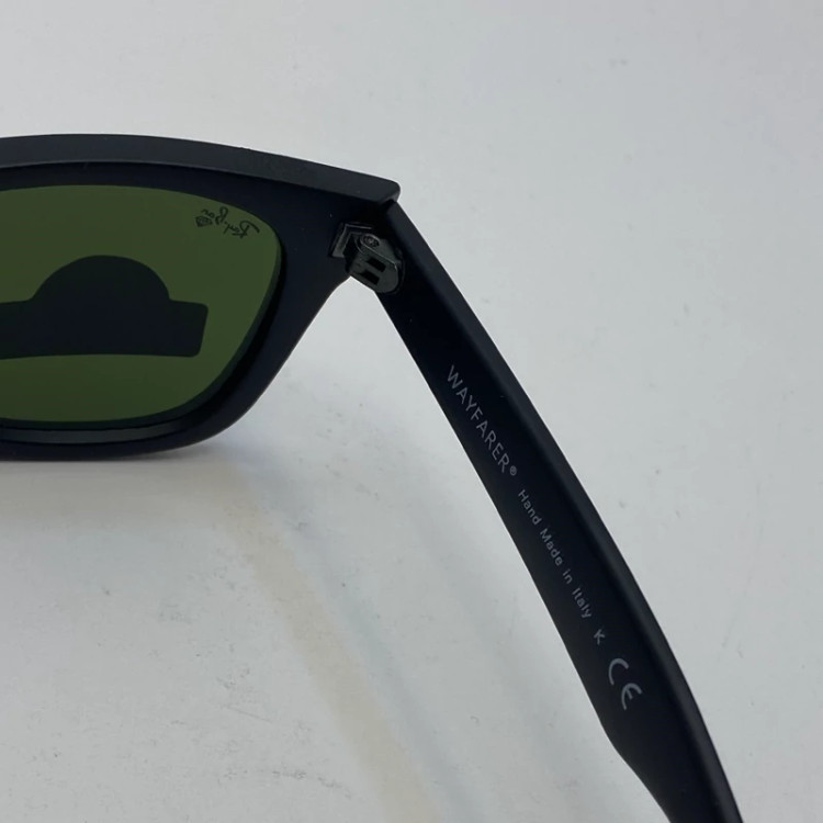 تصویر عینک ویفرر ریبن Rayban WAYFARER مشکی مات شیشه سنگ نشکن زد خش با پک کامل ریبن RB 2140