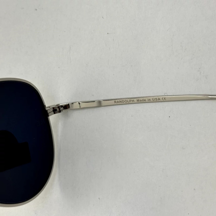 تصویر عینک آفتابی خلبانی رندولف شیشه سنگ مدل کانکورد آنتی رفلکس مشکی فریم نقره ا فول پک اصلی RANDOLPH AVIATOR CR 231 24K
