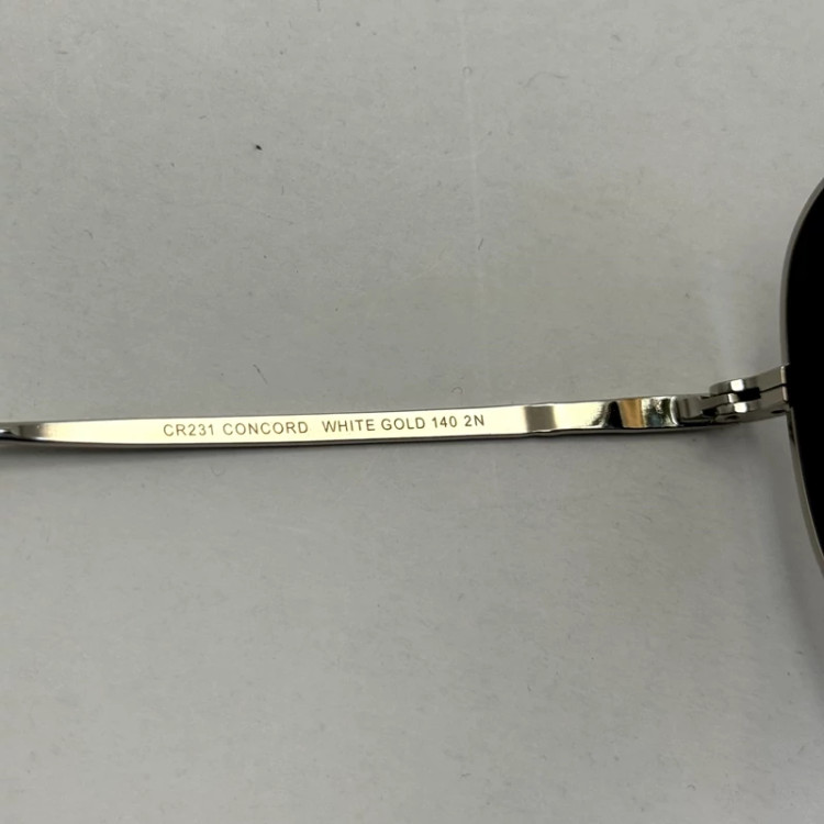 تصویر عینک آفتابی خلبانی رندولف شیشه سنگ مدل کانکورد آنتی رفلکس مشکی فریم نقره ا فول پک اصلی RANDOLPH AVIATOR CR 231 24K