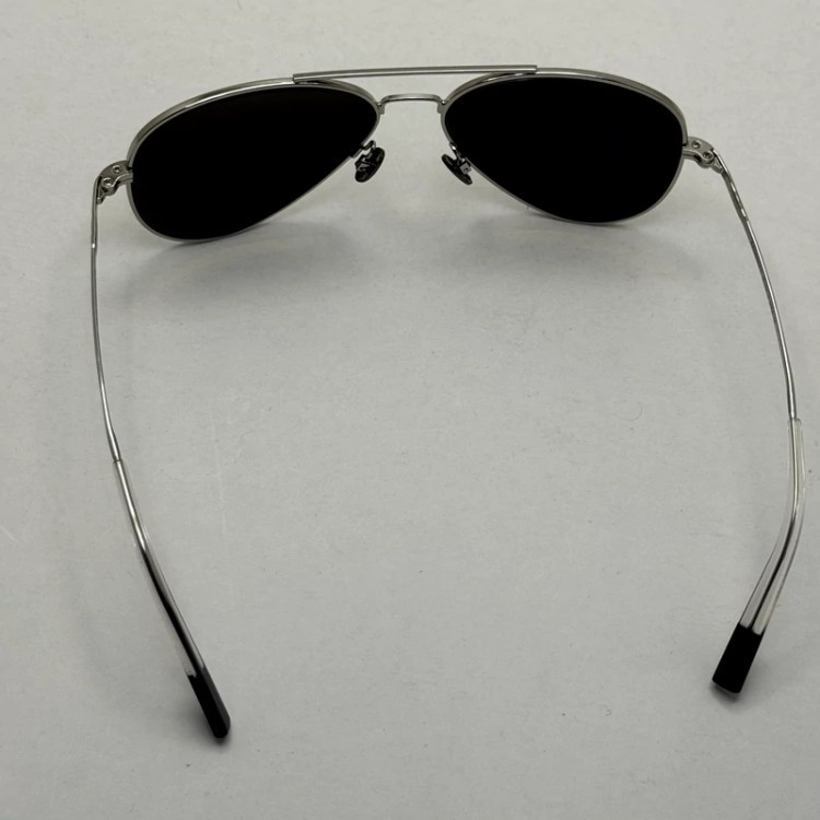 تصویر عینک آفتابی خلبانی رندولف شیشه سنگ مدل کانکورد آنتی رفلکس مشکی فریم نقره ا فول پک اصلی RANDOLPH AVIATOR CR 231 24K