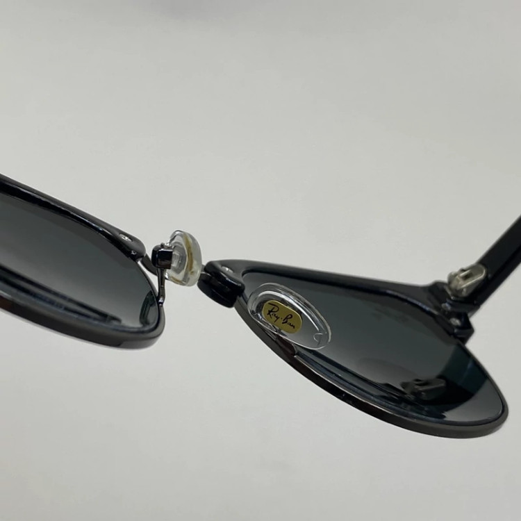 تصویر عینک ریبن rayban کلاب مستر شیشه سنگ مشکی RB 3016 با پک کامل ریبن (جعبه،کیف،دستمال نانو،شناسنامه،کاتالوگ)