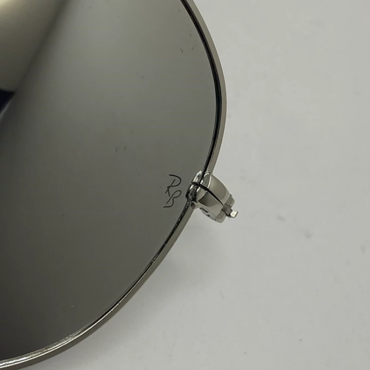 تصویر عینک ریبن خلبانی آینه ای شیشه سنگ با پک کامل اورجینال rayban aviator RB 3026