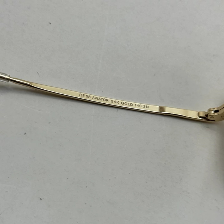 تصویر عینک آفتابی خلبانی رندولف شیشه سنگ آنتی رفلکس مشکی فریم طلایی فول پک RANDOLPH AVIATOR RE 58 24K GOLD