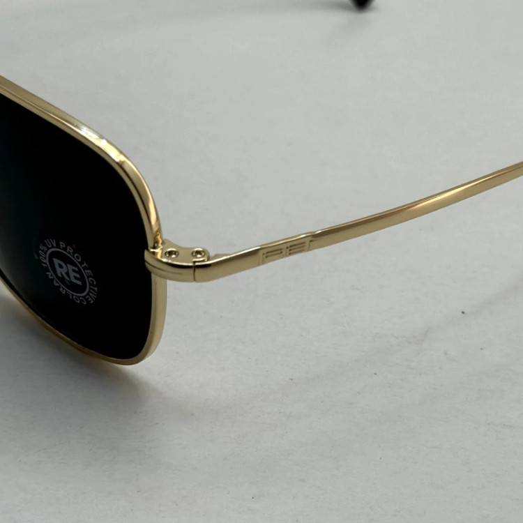 تصویر عینک آفتابی خلبانی رندولف شیشه سنگ آنتی رفلکس مشکی فریم طلایی فول پک RANDOLPH AVIATOR RE 58 24K GOLD