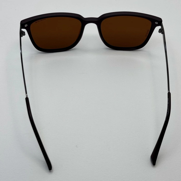 تصویر عینک آفتابی پلیس POLICE قهوه ای پلاریزه یووی 400 به همراه کاور پارچه ای و دستمال نانو کد 9104