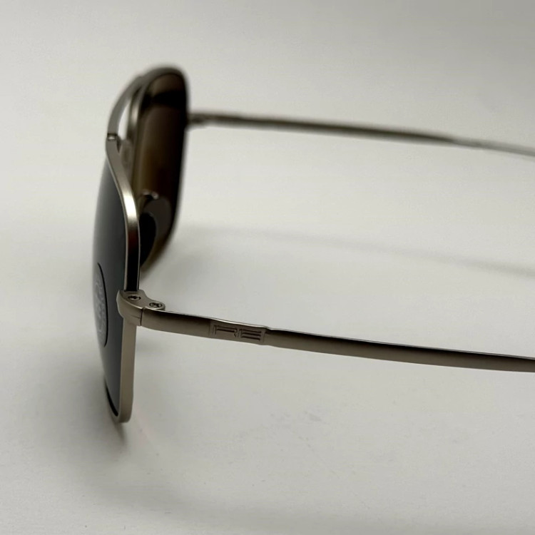 تصویر عینک آفتابی خلبانی رندولف شیشه سنگ آنتی رفلکس مشکی نقره ای فول پک RANDOLPH AVIATOR RE 58 24K WHITE GOLD