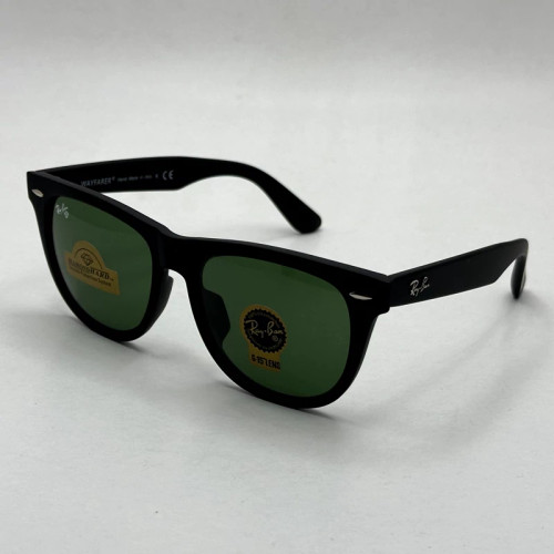 تصویر عینک آفتابی خلبانی ریبن rayban شیشه سنگ مشکی مات عدسی سبز سایز 54 به همراه پک کامل اورجینال RB 2140