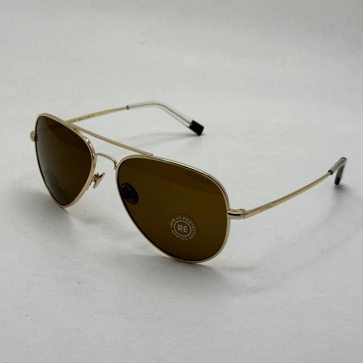 تصویر عینک آفتابی خلبانی رندولف شیشه سنگ مدل کانکورد آنتی رفلکس قهوه ای طلایی فول پک RANDOLPH CONCORD CR 231 24K GOLD