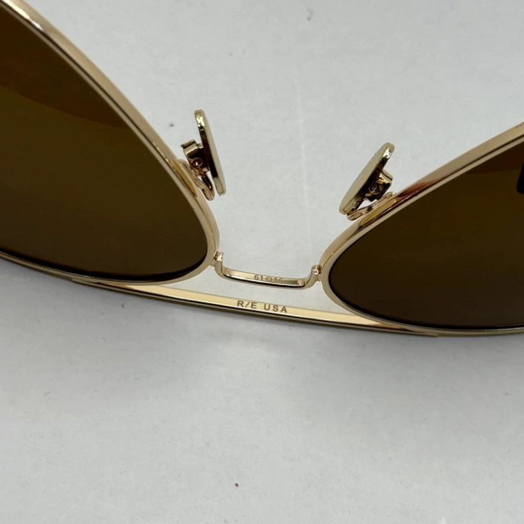 تصویر عینک آفتابی خلبانی رندولف شیشه سنگ مدل کانکورد آنتی رفلکس قهوه ای طلایی فول پک RANDOLPH CONCORD CR 231 24K GOLD