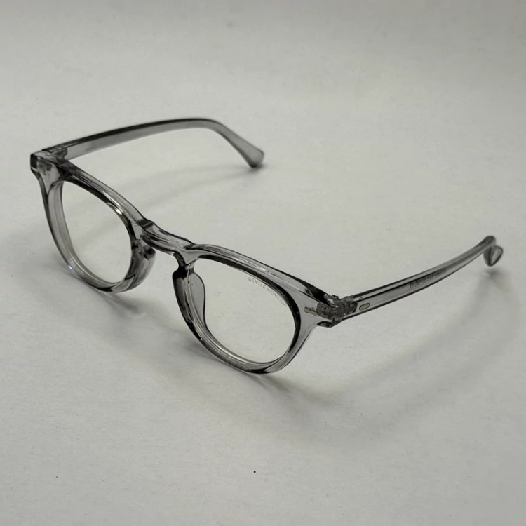 تصویر فریم عینک بلوکات طبی گرد جنتل مانستر طوسی ZN 3595 به همراه کاور پارچه ای و دستمال