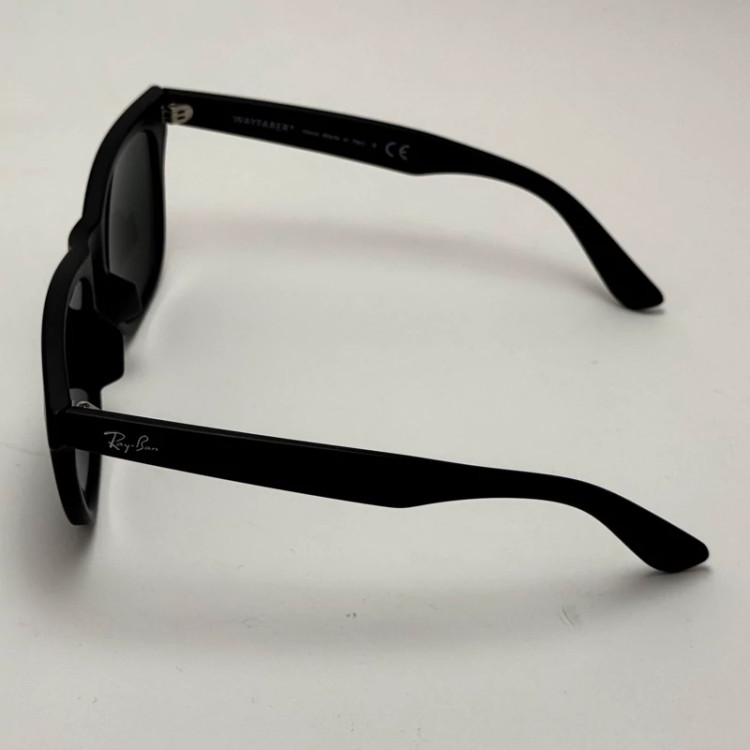 تصویر عینک آفتابی ریبن ویفرر شیشه سنگ مشکی مات به همراه پک کامل ریبن Rayban WAYFARER RB 2140 سایز 54