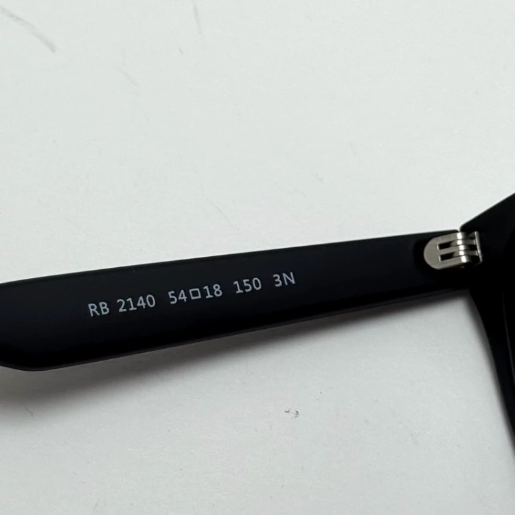 تصویر عینک آفتابی ریبن ویفرر شیشه سنگ مشکی مات به همراه پک کامل ریبن Rayban WAYFARER RB 2140 سایز 54