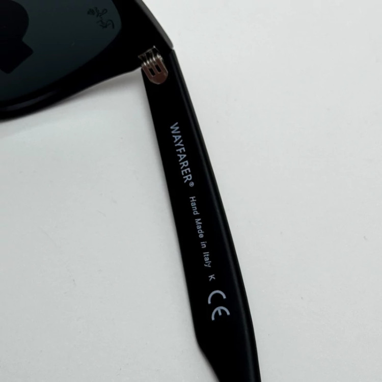 تصویر عینک آفتابی ریبن ویفرر شیشه سنگ مشکی مات به همراه پک کامل ریبن Rayban WAYFARER RB 2140 سایز 54